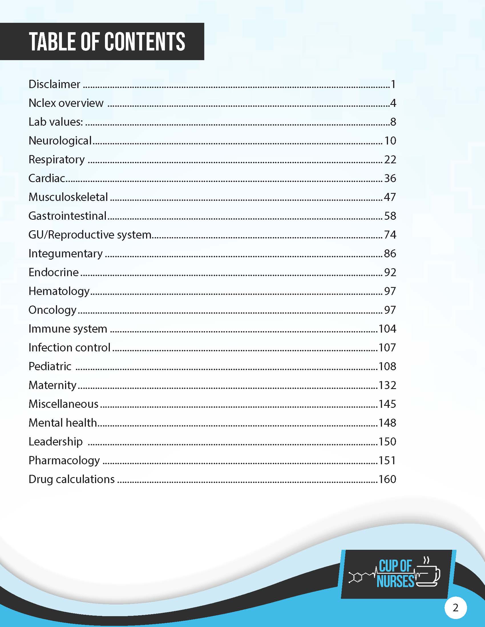 NCLEX Study Guide – Cup Of Nurses