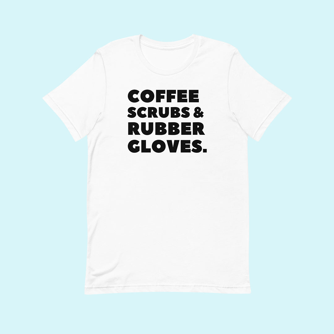 Coffee Scrubs & Rubber Gloves